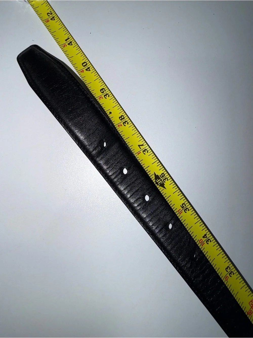 Polo by Ralph Lauren Black Leather Belt with Silver Buckle